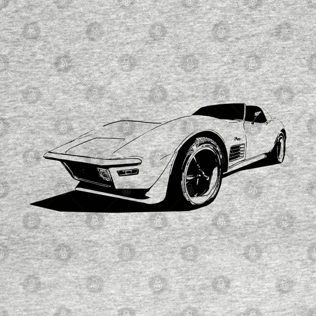 1971 Chevy Corvette - stylized monochrome by mal_photography